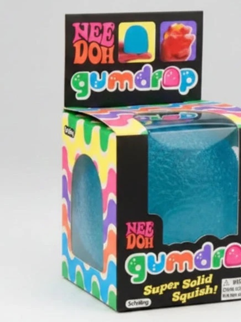 Schylling Nee-Doh Gum Drop Super Solid Squish – Blue